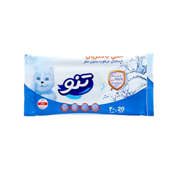 دستمال مرطوب آنتی باکتریال تنو 20 عددی