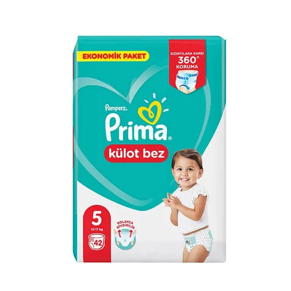 پوشک پریما شورتی شماره 5 بسته 42 عددی