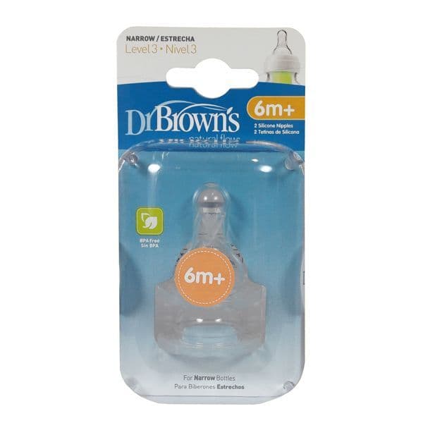 سرشیشه +6 ماهگی دکتر براون مناسب شیشه باریک«Dr Browns» — تصویر ۲