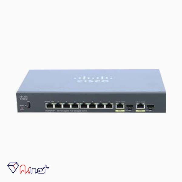 سوئیچ گیگابایت 10 پورت PoE سیسکو Cisco SG350-10P