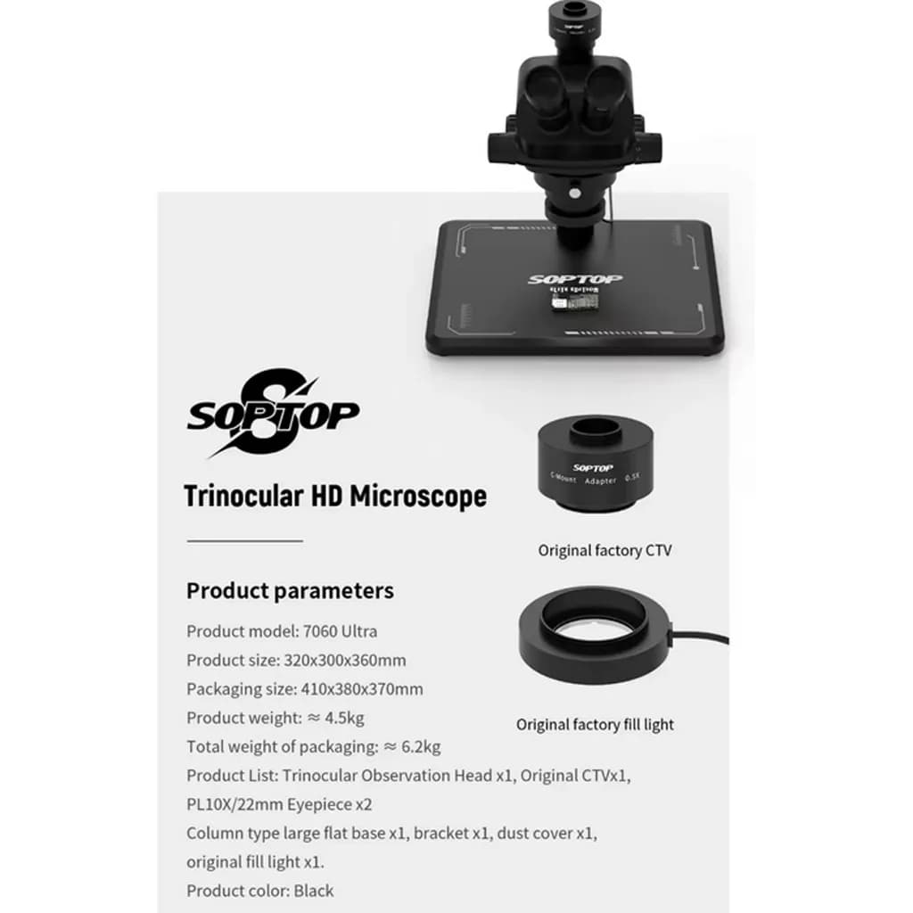لوپ سه چشم SOPTOP 7060 Ultra — تصویر ۱۱