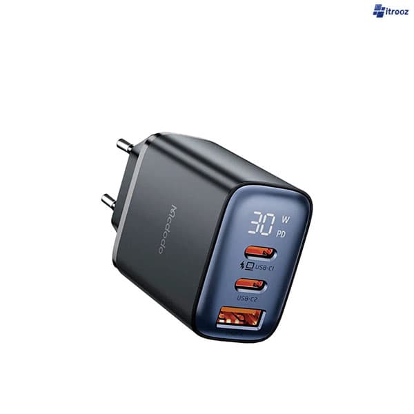 شارژر دیواری 30 واتی Mcdodo CH-218+نمایشگر