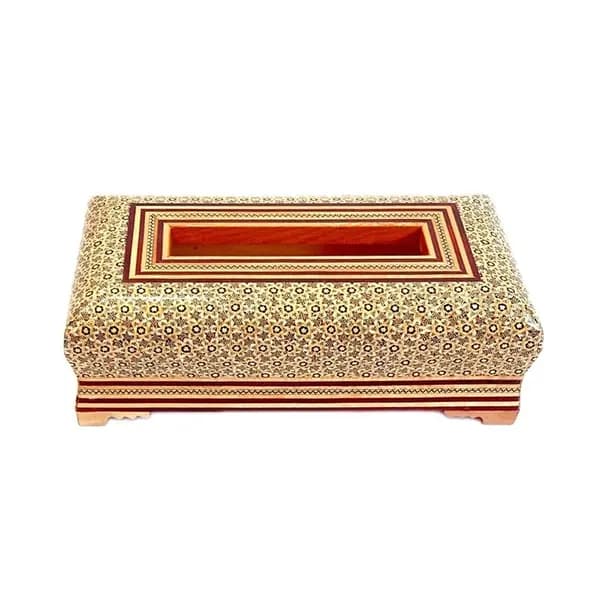 جعبه دستمال کاغذی خاتم کاری کد 85 — تصویر ۱۰