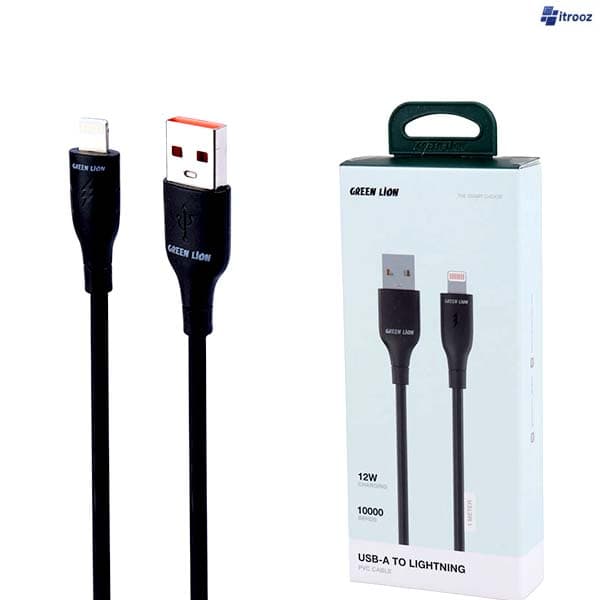 کابل شارژ آیفون 12 واتی گرین لاین GNPVCUSALGBK QC