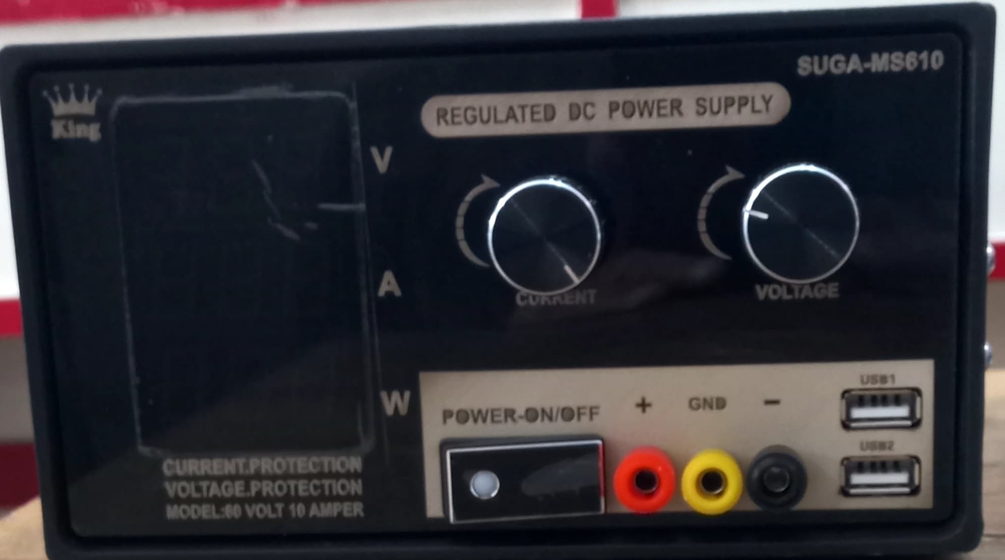 منبع تغذیه تک کانال سوئیچینگ قابل برنامه ریزی 60 ولت 10 آمپر مدل SUGA-MS610 — تصویر ۵