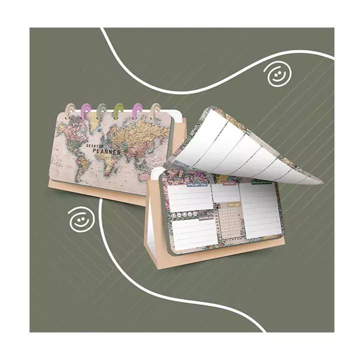 پلنر دسکتاپ نقشه جهان آبرنگ — تصویر ۵