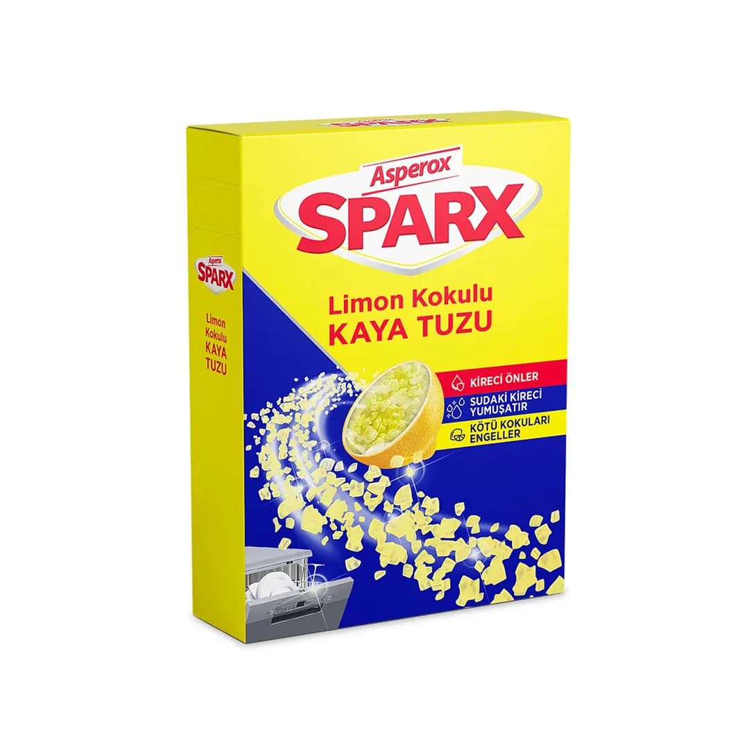 نمک ماشین ظرفشویی آسپروکس مدل Sparx با رایحه لیمو وزن 1.5 کیلوگرم - پاکینو