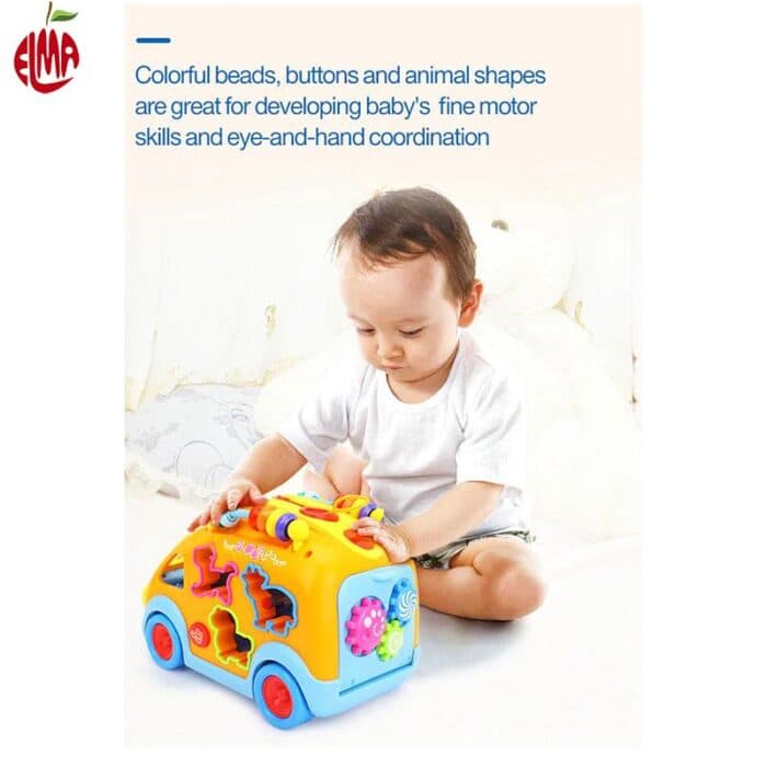 اتوبوس لگویی موزیکال 988 هولی تویز Huile Toys — تصویر ۷