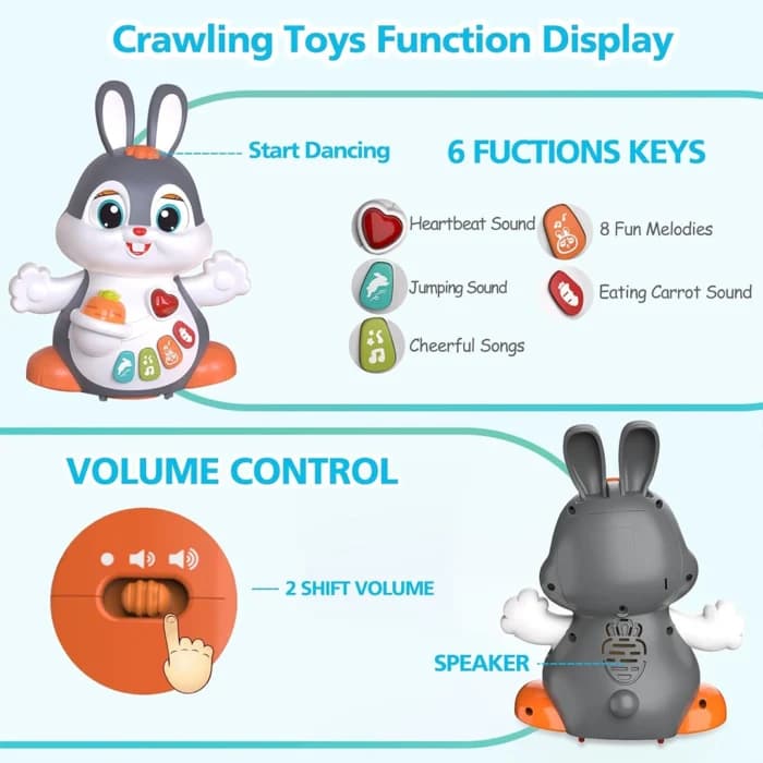 خرگوش موزیکال Dancing Bunny HE9991 هولی تویز Huile Toys — تصویر ۵