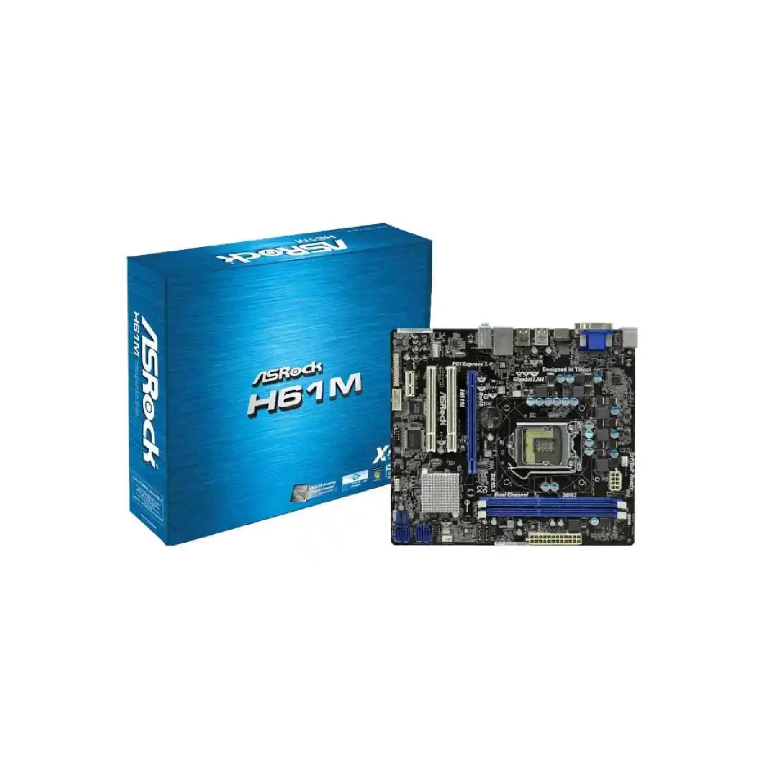 مادربرد استوک ازراک ASROCK H61 + CPU Celeron G1610 — تصویر ۲