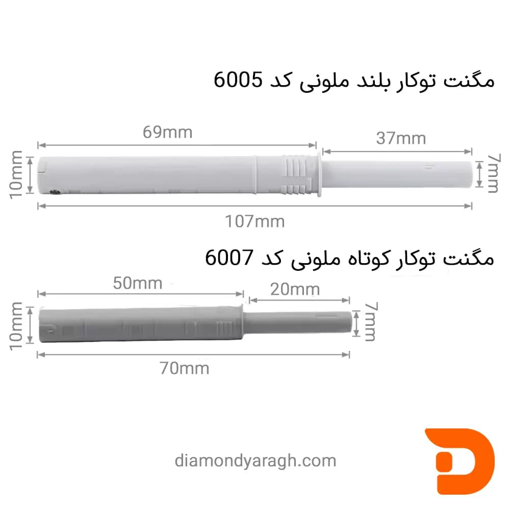 مگنت توکار کوتاه ملونی کد 6007 — تصویر ۵