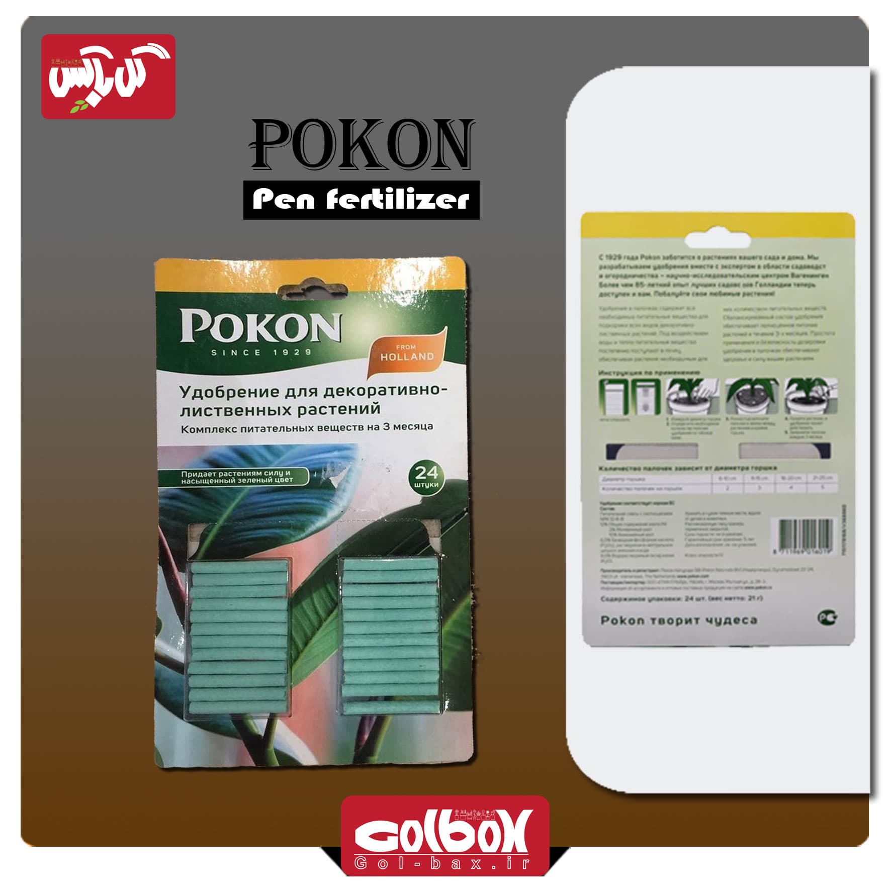 کود قلمی گیاهان آپارتمانی سبز برگ پوکون Pokon — تصویر ۳