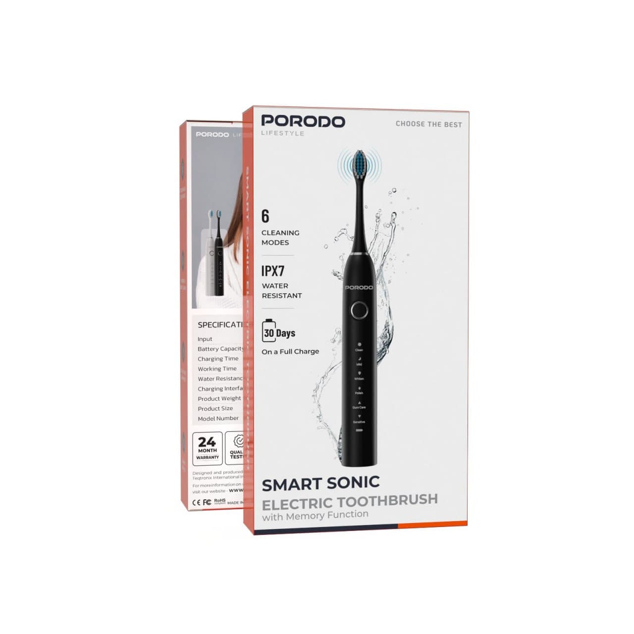 مسواک برقی هوشمند پرودو Porodo Smart Sonic Electric Toothbrush — تصویر ۴