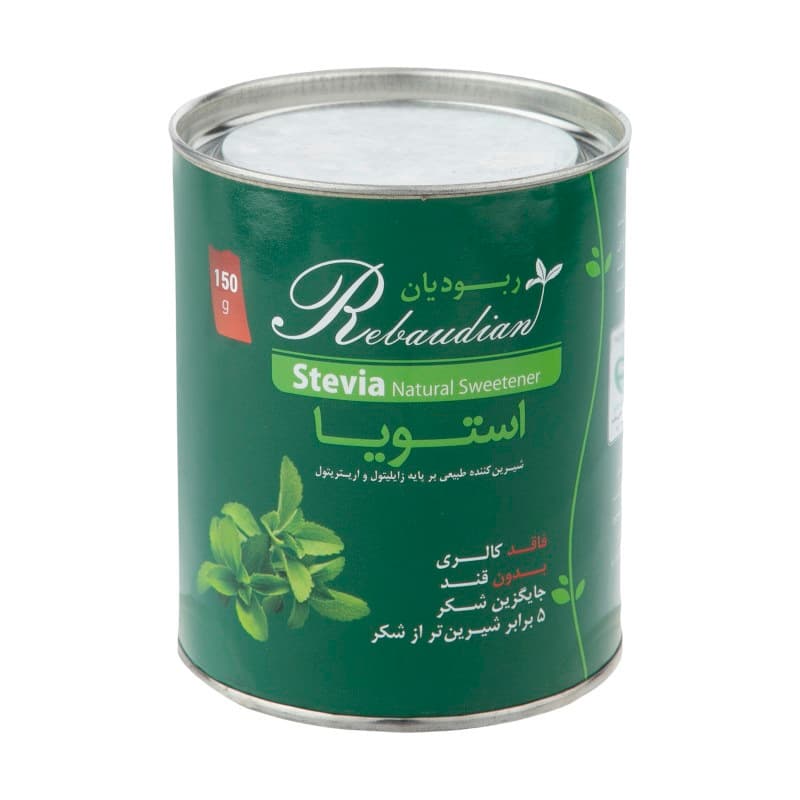 شیرین کننده طبیعی و بدون کالری استویا بر پایه زایلیتول ربودیان – 150 گرم