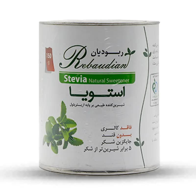 شیرین کننده استویا و اریتریتول 150 گرم ربودیان — تصویر ۳