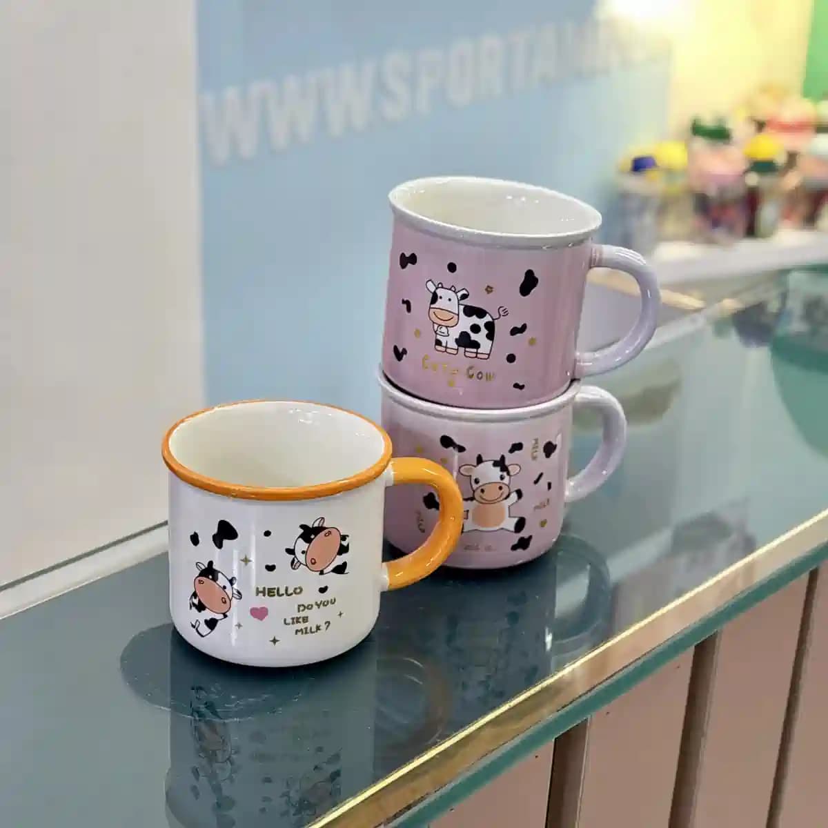 ماگ فانتزی سرامیکی گاوی