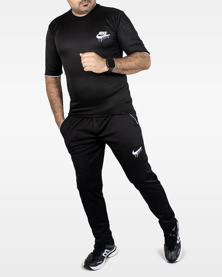 ست تیشرت شلوار مشکی مردانه آستین کوتاه Nike Drop مدل 1884