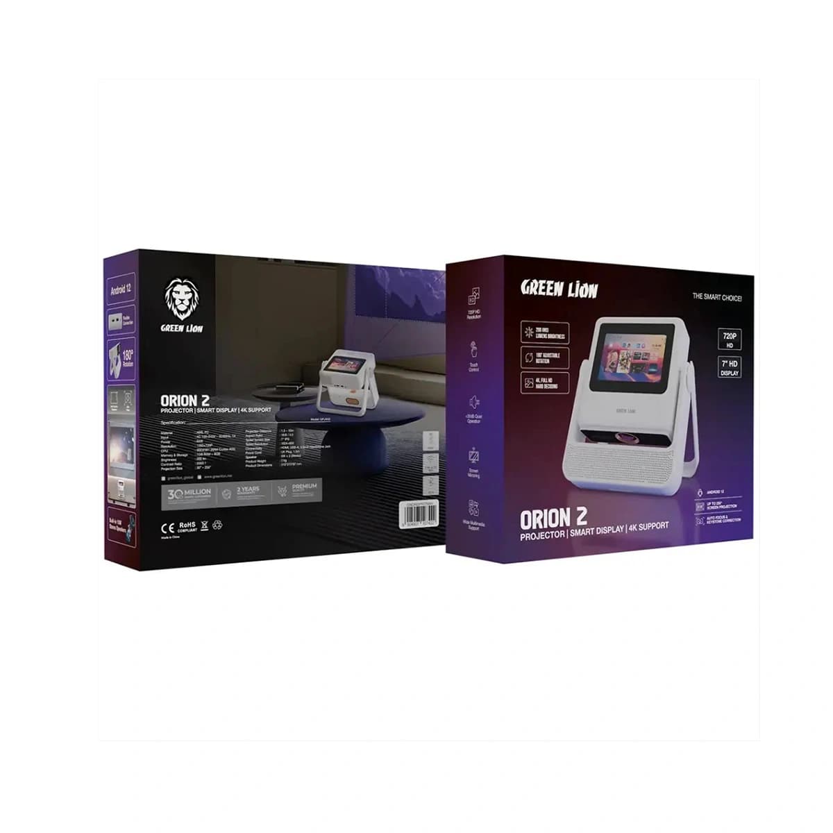 پروژکتور هوشمند Orion 2 گرین لاین با نمایشگر هوشمند و پشتیبانی از 4K مدل GNORI2PRTRWH — تصویر ۶