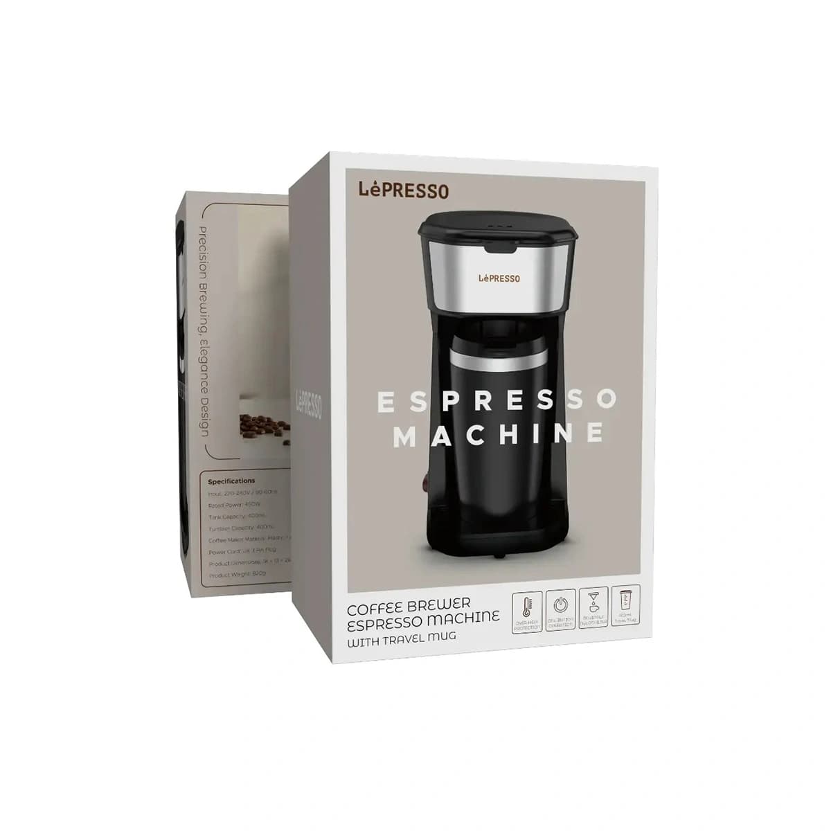 قهوه‌ساز 450W لپرسو با ماگ مدل LPCMTMBK — تصویر ۱۲