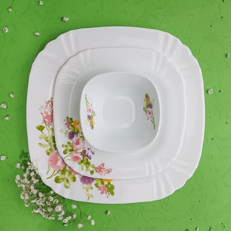 سرویس غذاخوری 25 پارچه آرکوپال هومیت طرح رز — تصویر ۲