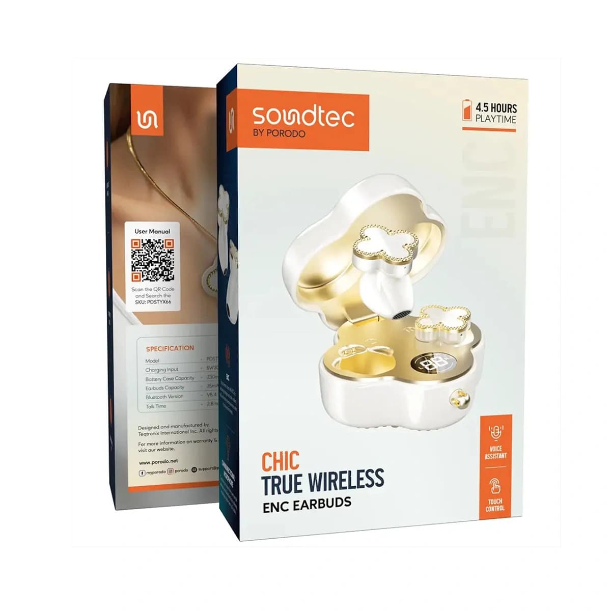 هندزفری بی‌سیم پرودو مدل Soundtec Chic — تصویر ۷