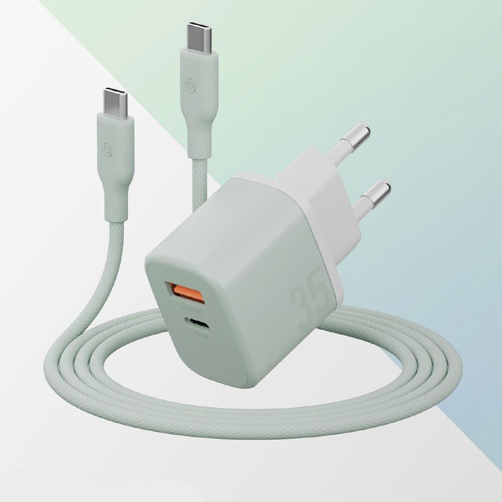ست شارژر دیواری 35W و کابل USB-C بازیک Velox Bundle EU — تصویر ۲