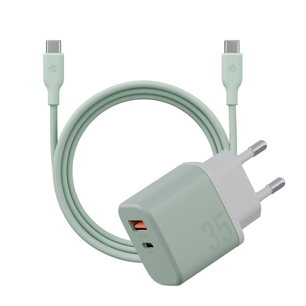 ست شارژر دیواری 35W و کابل USB-C بازیک Velox Bundle EU — تصویر ۵