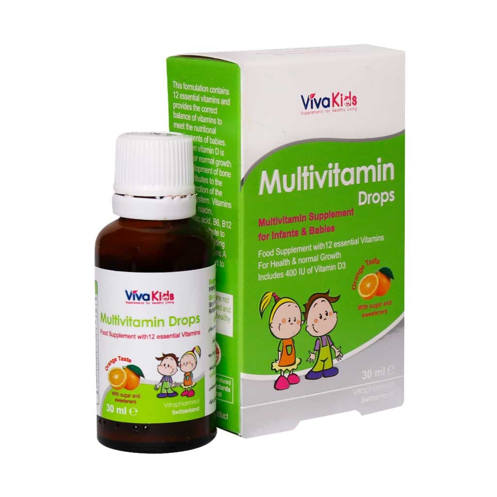 قطره مولتی ویتامین ویواکیدز 30 میلی لیتر/Viva Kids Multivitamin Drops 30 ml — تصویر ۶