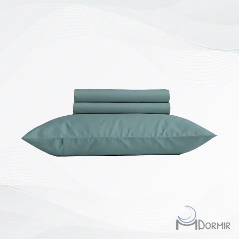 نیم ست ملحفه سبز آبی