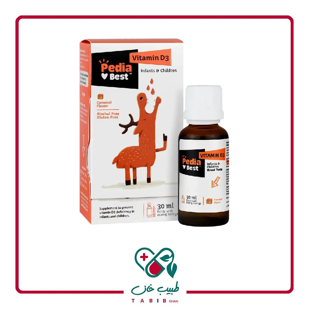 قطره ویتامین د3 پدیابست کارامل/Vitamin D3 Caramel Pedia Best — تصویر ۲