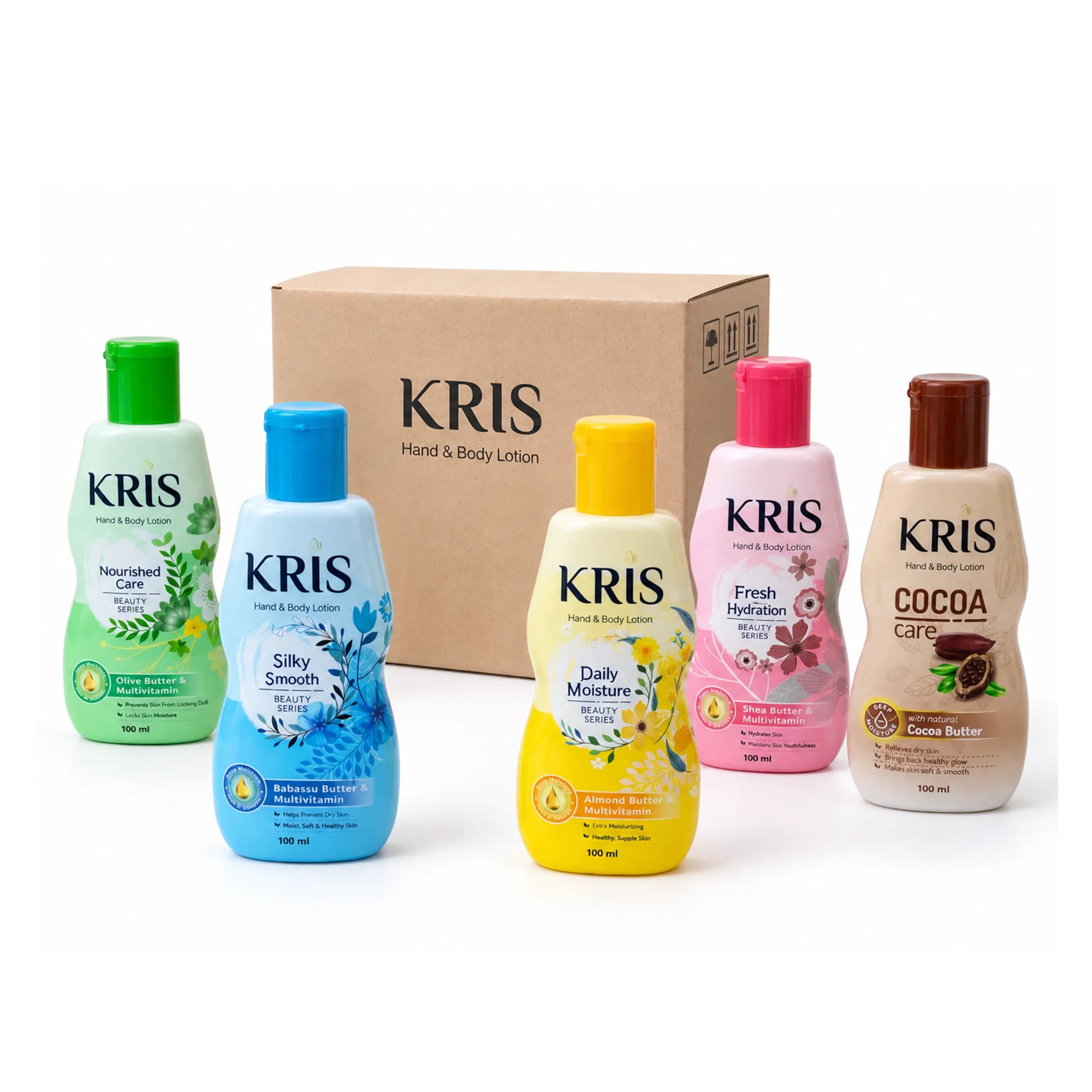 لوسیون بدن کریس KRIS حجم 100 میل | تعداد 12 عدد
