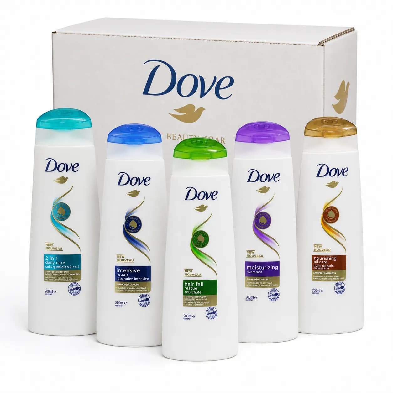 شامپو داو DOVE حجم 200 میل | تعداد 6 عدد