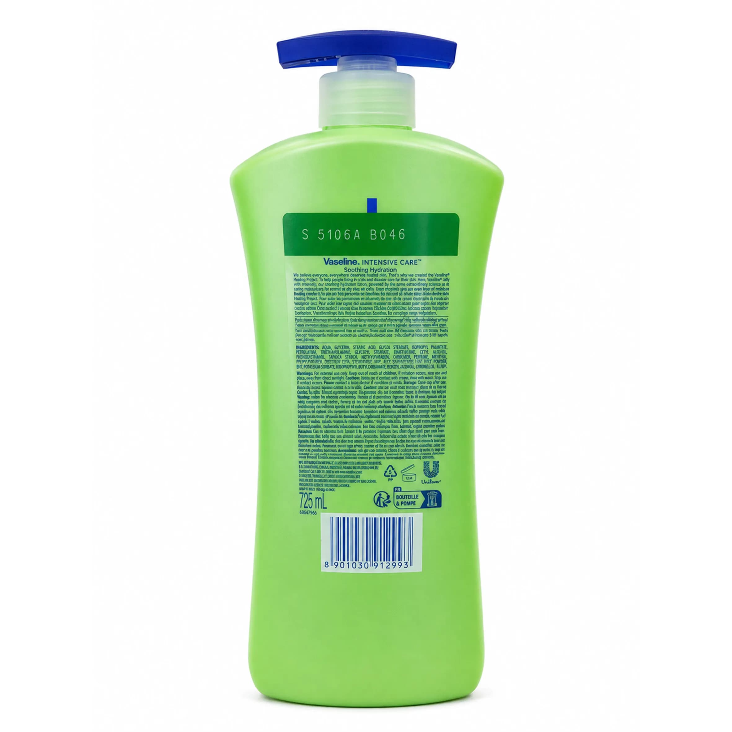 لوسیون بدن تسکین دهنده مناسب پوست خشک و دهیدراته وازلین مدل Soothing Hydration حجم 725 میل — تصویر ۷