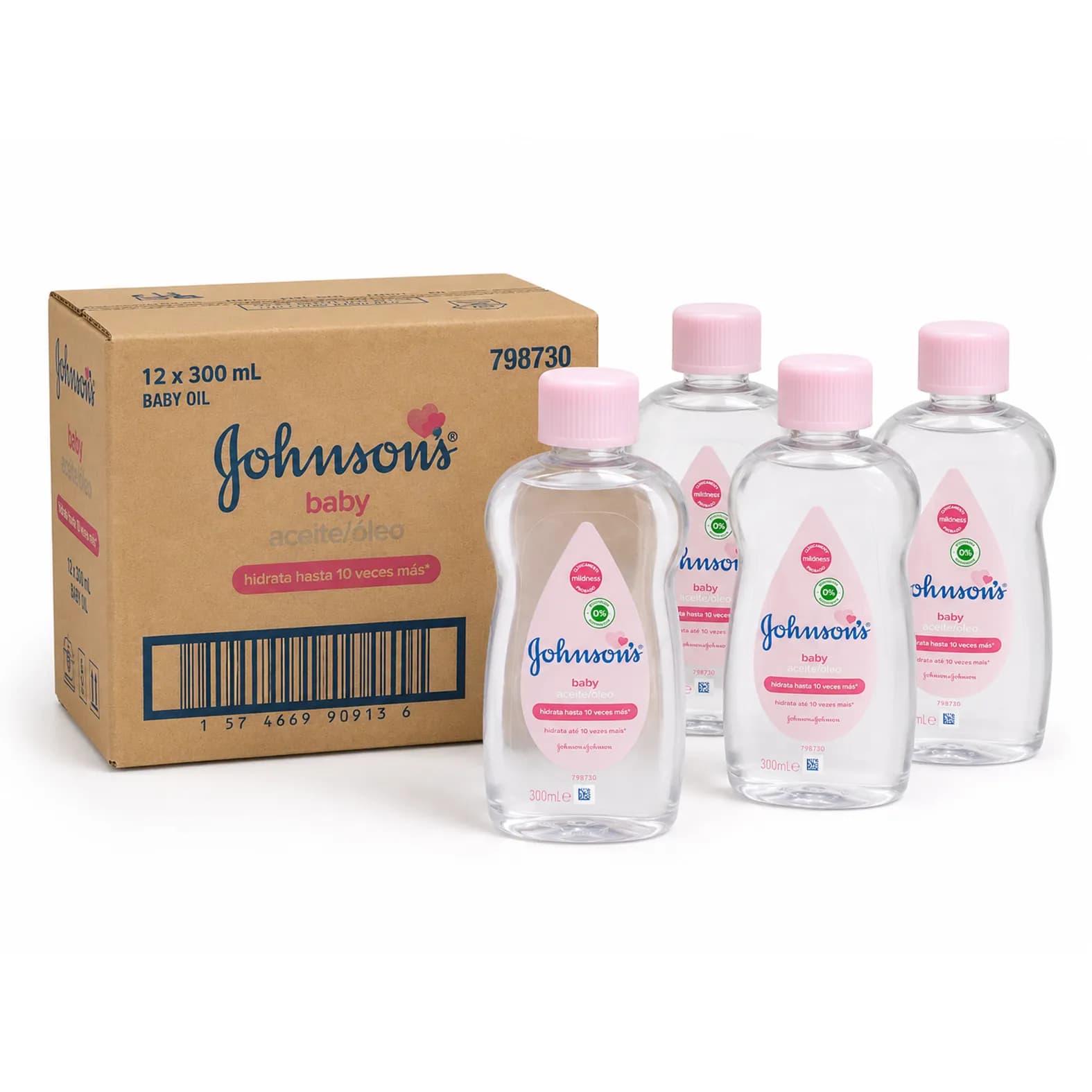 روغن بچه جانسون Johnson’s حجم 300 میل | تعداد 6 عددی — تصویر ۴