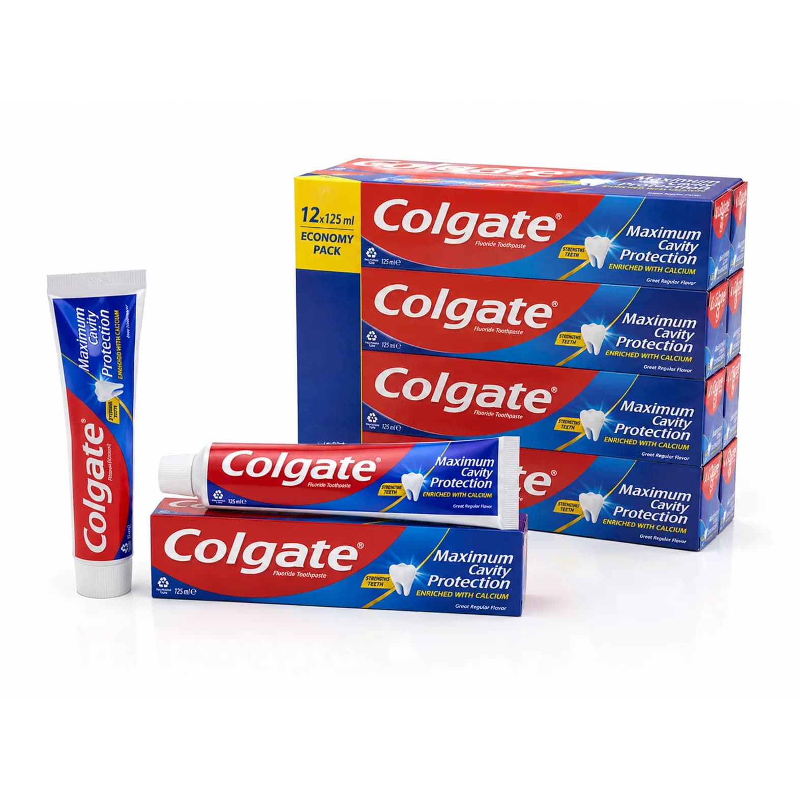 خمیر دندان کولگیت Colgate مدل Maximum Cavity Protection حجم 100 میل | 12 عدد