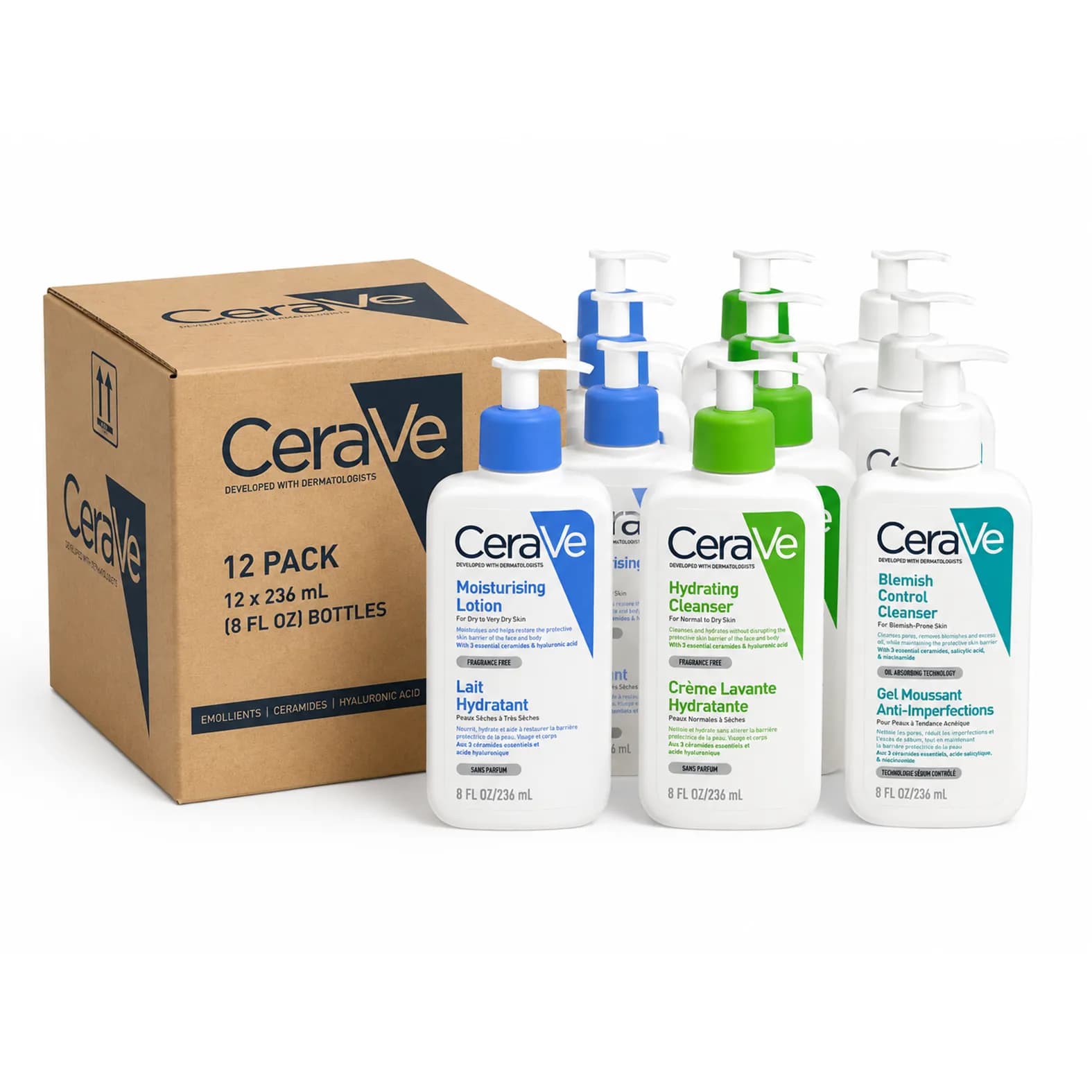 شوینده پوست سراوی CERAVE اصل حجم 236 میل | تعداد 6 عدد
