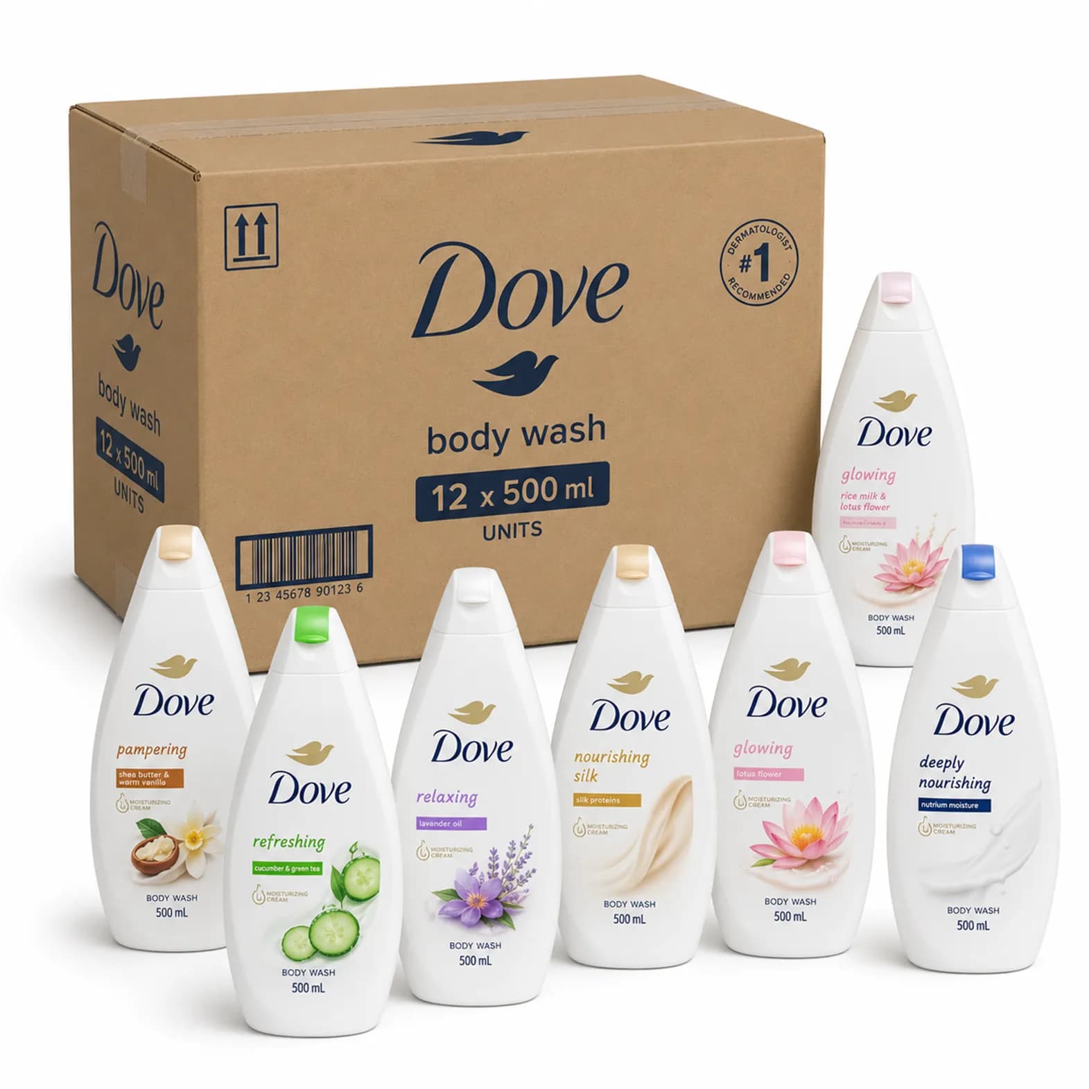 شامپو بدن داو Dove | تعداد 12 عددی