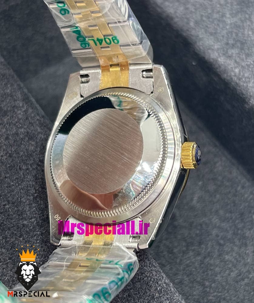 ساعت رولکس زنانه دیت جاست اتوماتیک دورنگ طلایی صفحه سفید 021476 ROLEX DATEJUST — تصویر ۱۲