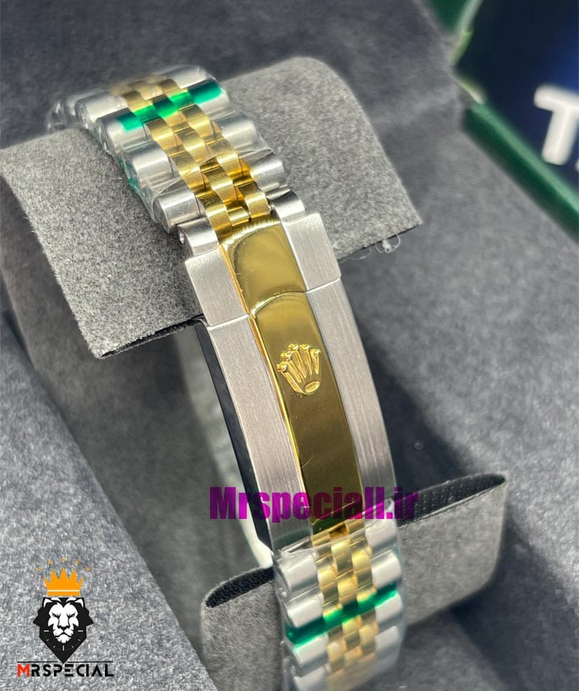 ساعت رولکس زنانه دیت جاست اتوماتیک دورنگ طلایی صفحه سفید 021476 ROLEX DATEJUST — تصویر ۷