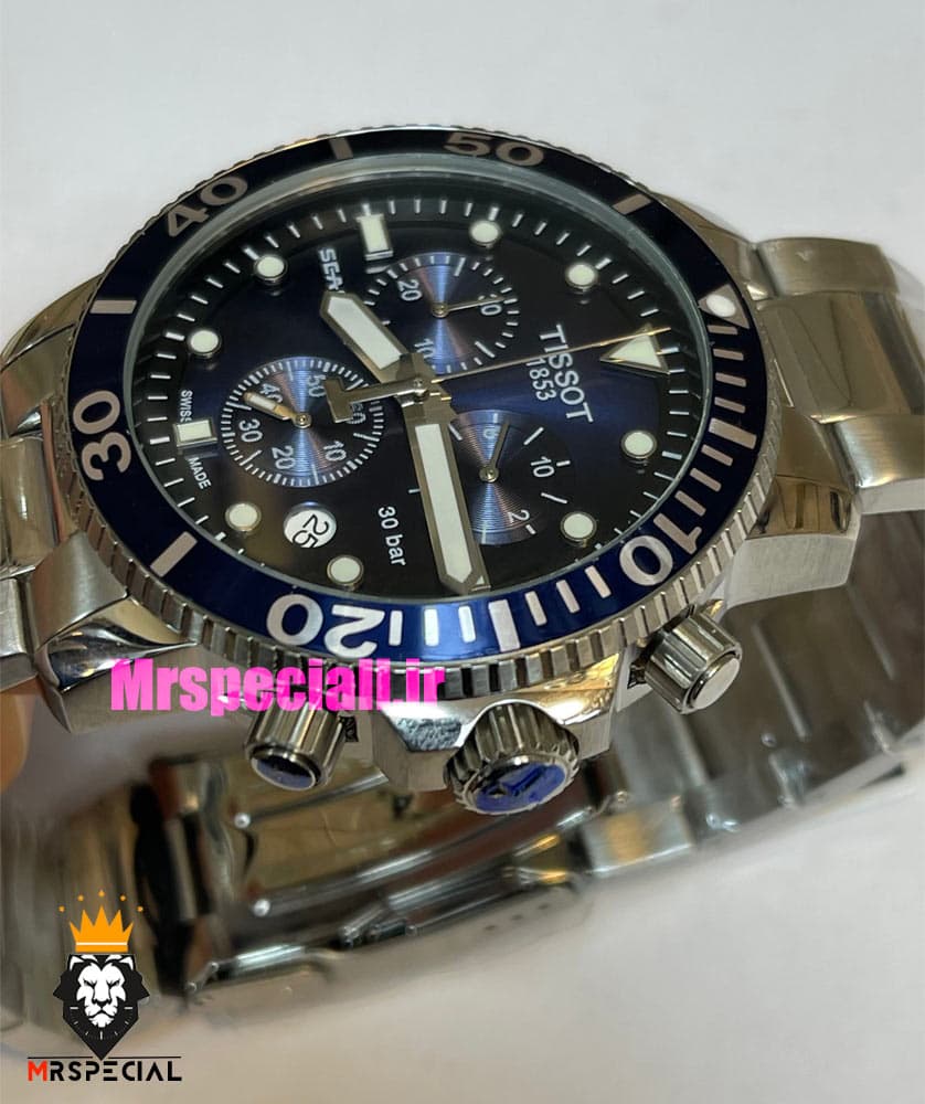 ساعت تیسوت مردانه مدل سی استار موتورکرنوگراف بند استیل صفحه ابی 021433 TISSOT SEASTAR — تصویر ۱۰