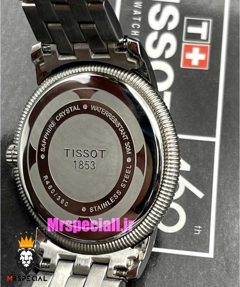 ساعت تیسوت مردانه استیل موتور سوییس کوارتز صفحه سفید 021415 TISSOT R460 — تصویر ۶