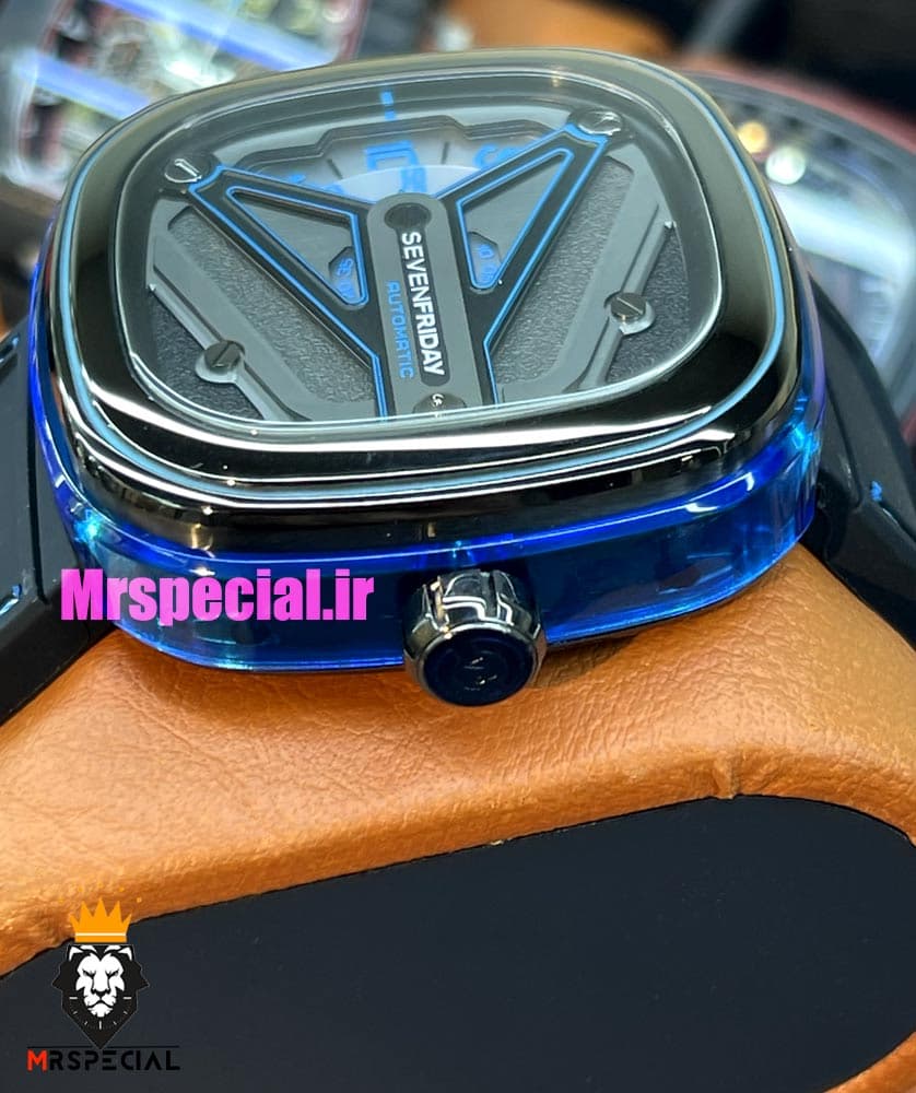 ساعت مچی مردانه سون فرایدی اتوماتیک بند رابر مشکی صفحه مشکی SEVENFRIDAY 021408 — تصویر ۹