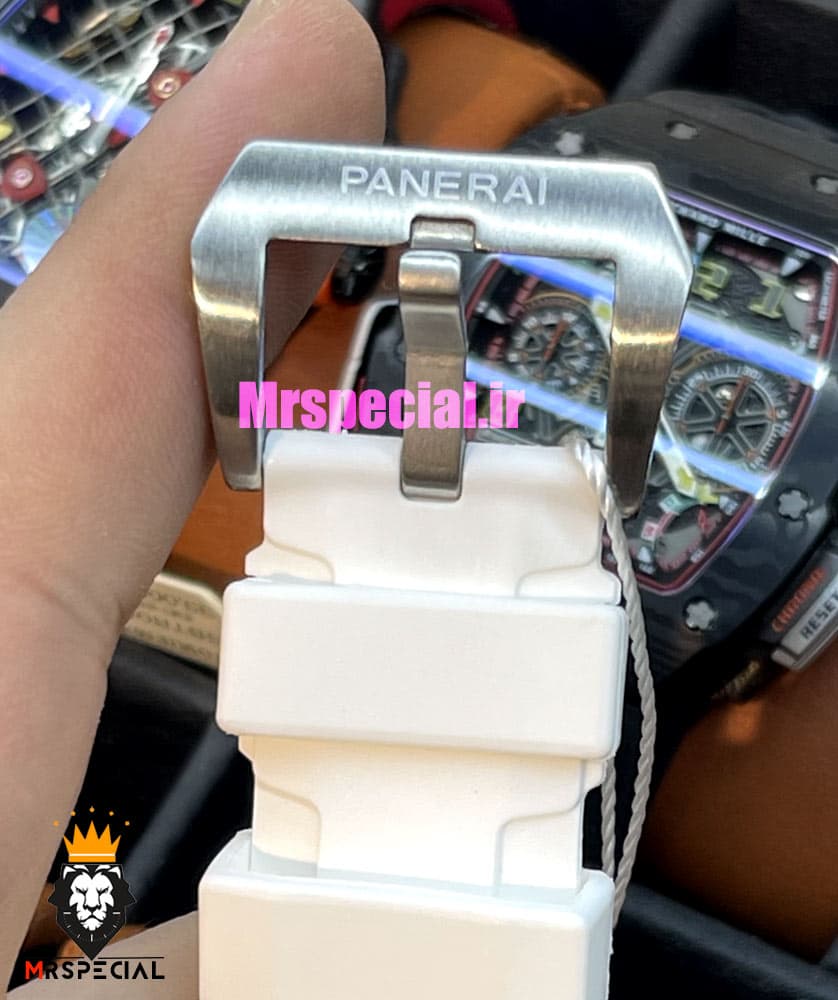 ساعت مردانه پنرای اتوماتیک بند رابر سفید صفحه تیفانی 021402 Panerai Luminor Submersible — تصویر ۷