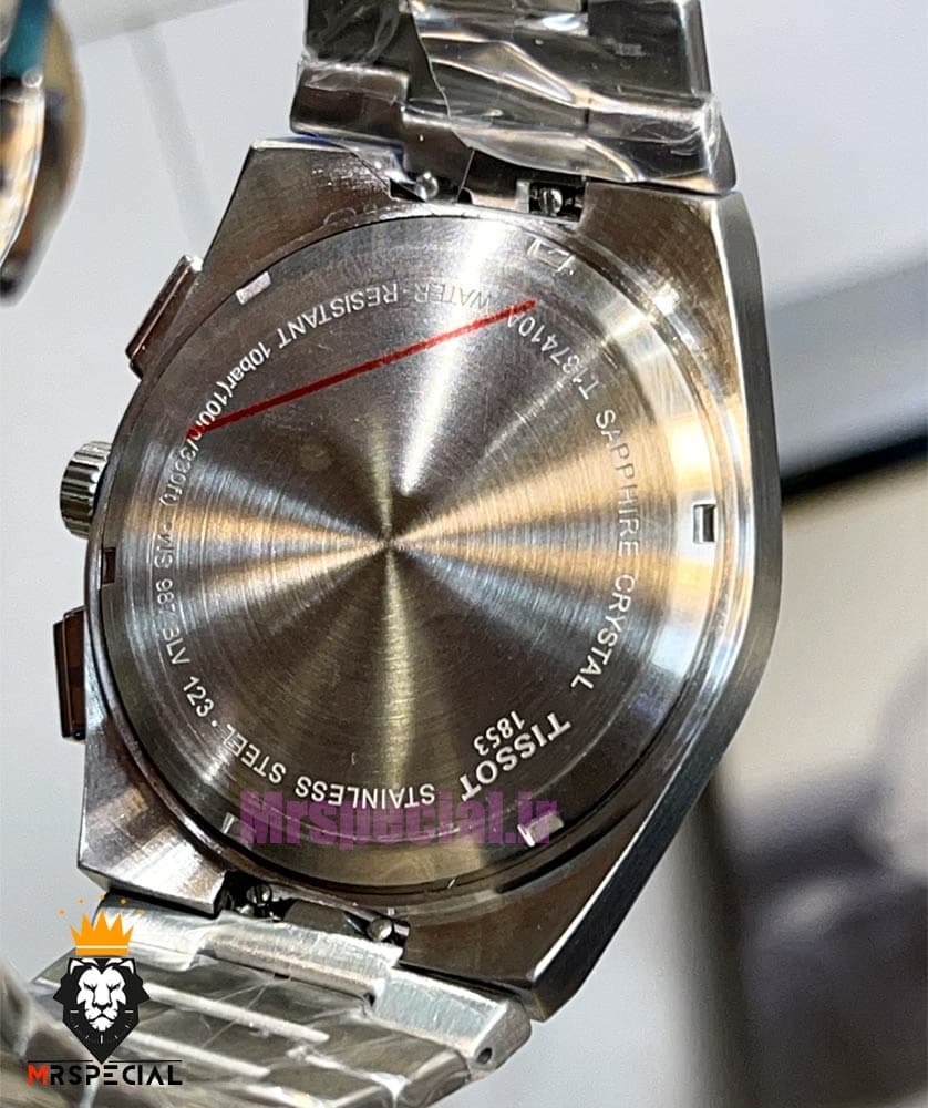 ساعت تیسوت مردانه مدل پی ار ایکس استیل کرنوگراف صفحه مشکی 021399 TISSOT PRX — تصویر ۶
