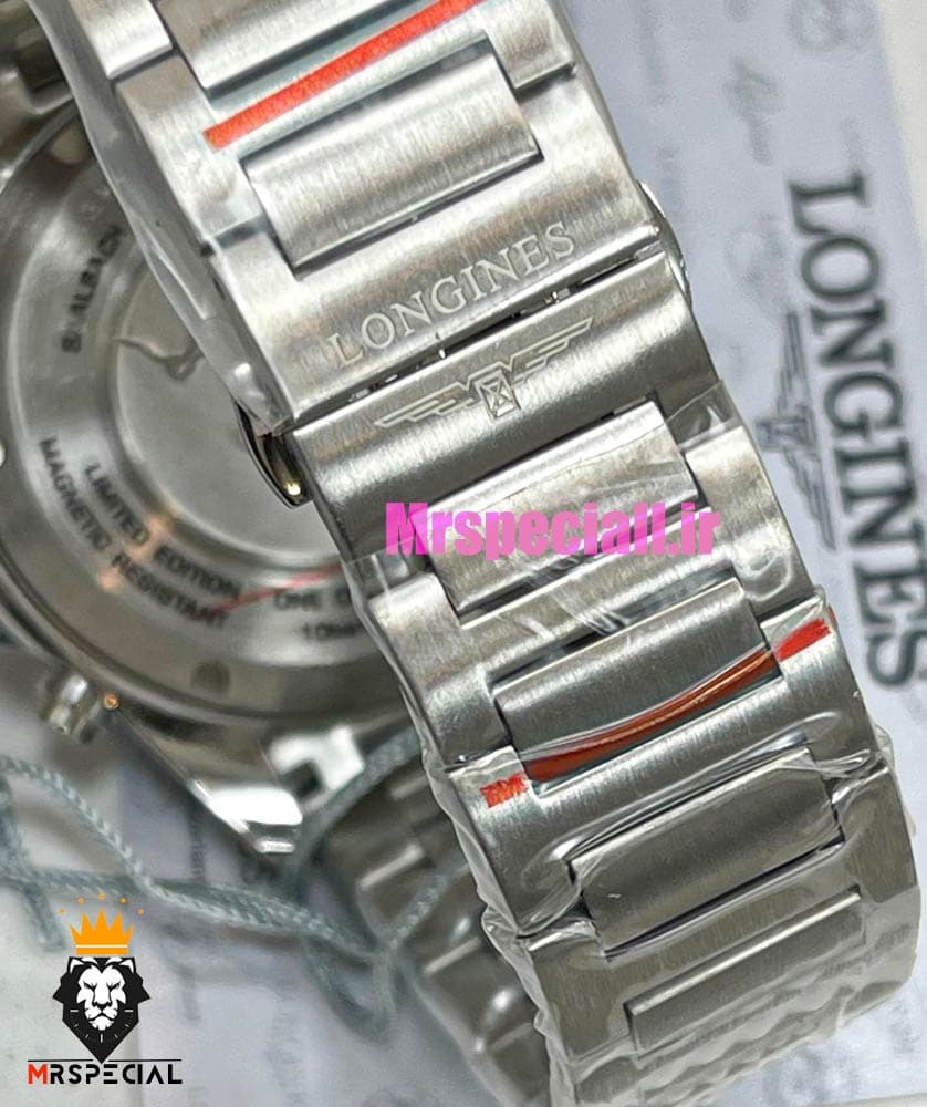 ساعت لونژین مردانه کرنوگراف استیل صفحه نوک مدادی LONGINES Conquest 021376 — تصویر ۱۲