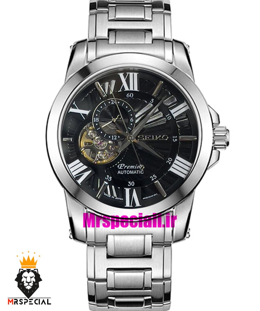 ساعت سیکو مردانه اتوماتیک استیل صفحه مشکی 021313 SEIKO PREMIER