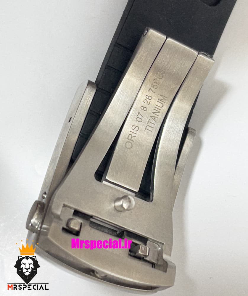 ساعت اوریس مردانه کرنوگراف بند رابر صفحه سبز یشمی 021296 ORIS WATCH — تصویر ۸