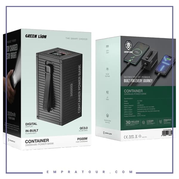 پاوربانک 20000 گرین لاین GNCOTPXPB20BK — تصویر ۶