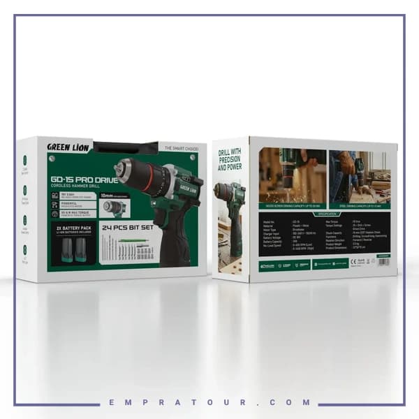 دریل چکشی شارژی گرین لاین GNGD15D18V