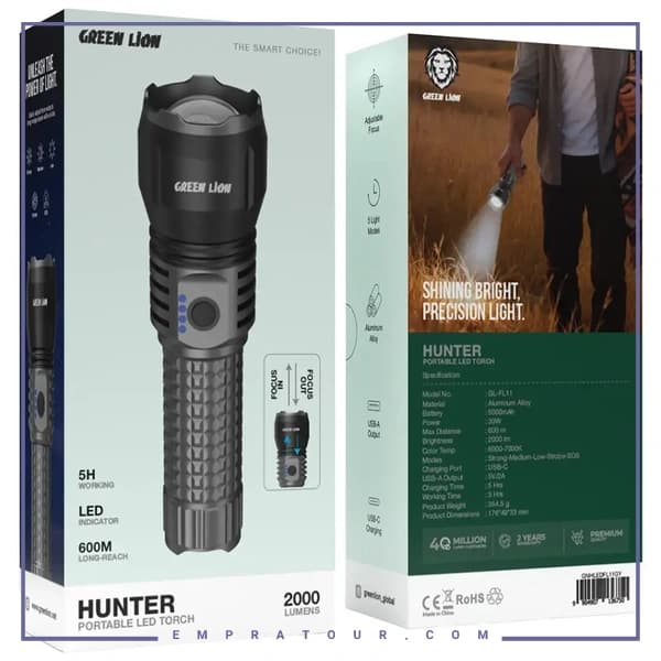 چراغ قوه LED گرین لاین GNHLEDFL11 — تصویر ۹